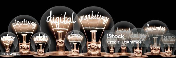 Light Bulbs Concept Stock Photo - Download Image Now - Marketing, Strategy, Communication