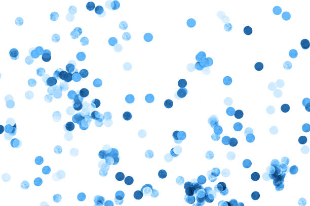 istock Bright blue confetti isolated on white background. 1194057237