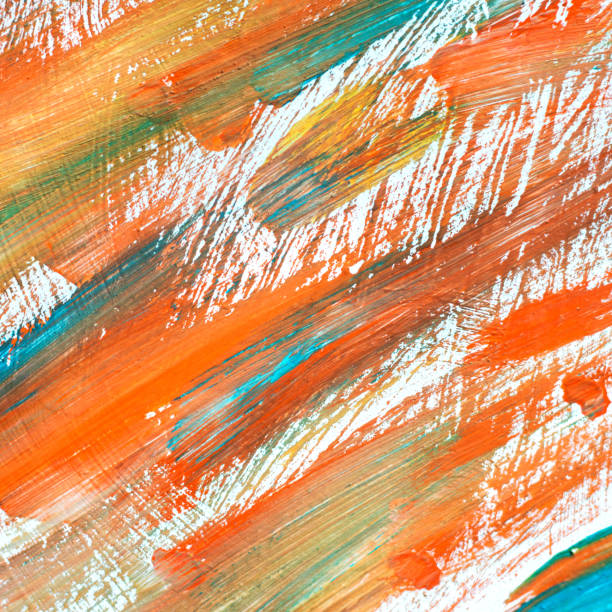 istock Abstract gouache painting different bright colors. 1194057324