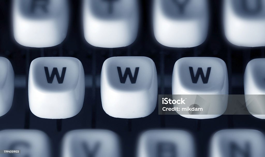 WWW The letters WWW on the keys of an antique typewriter Color Image Stock Photo