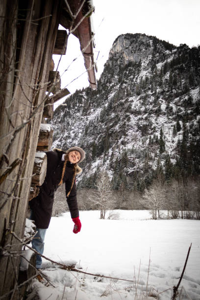 istock Girl In The Mountains Winter 1194059588