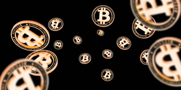istock Bitcoin Cash. Gold Falling Cryptocurrency. Falling coins isolated on dark. Litecoin, Ethereum Cryptocurrency background 1194060032