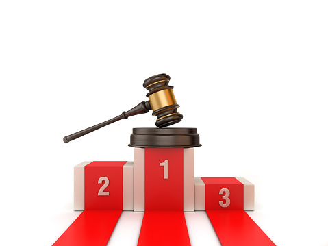 Podium with Gavel - 3D Rendering