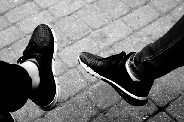 istock Men's feet in stylish shoes 1194061368