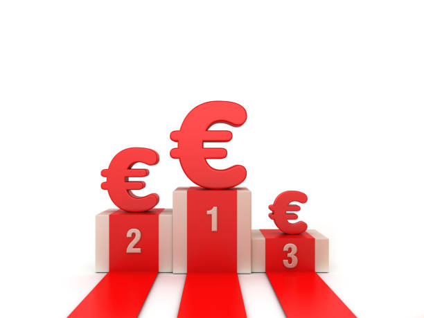 Podium with Euro Symbol - 3D Rendering