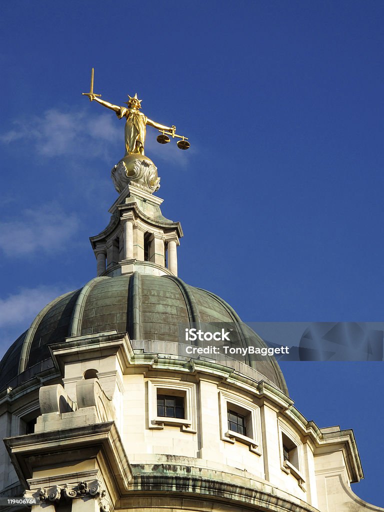 The Old Bailey Lady of Justice of the Central Criminal Court fondly known as The Old Bailey, which until 1902 was Newgate prison is the highest  court for Criminal cases in England, Old Bailey Stock Photo