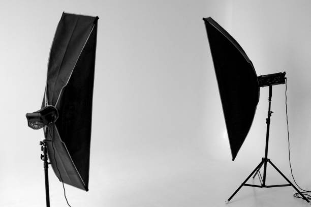 istock Professional photo studio with lighting equipment 1194068870