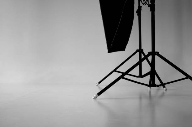 istock Professional photo studio with lighting equipment 1194069296