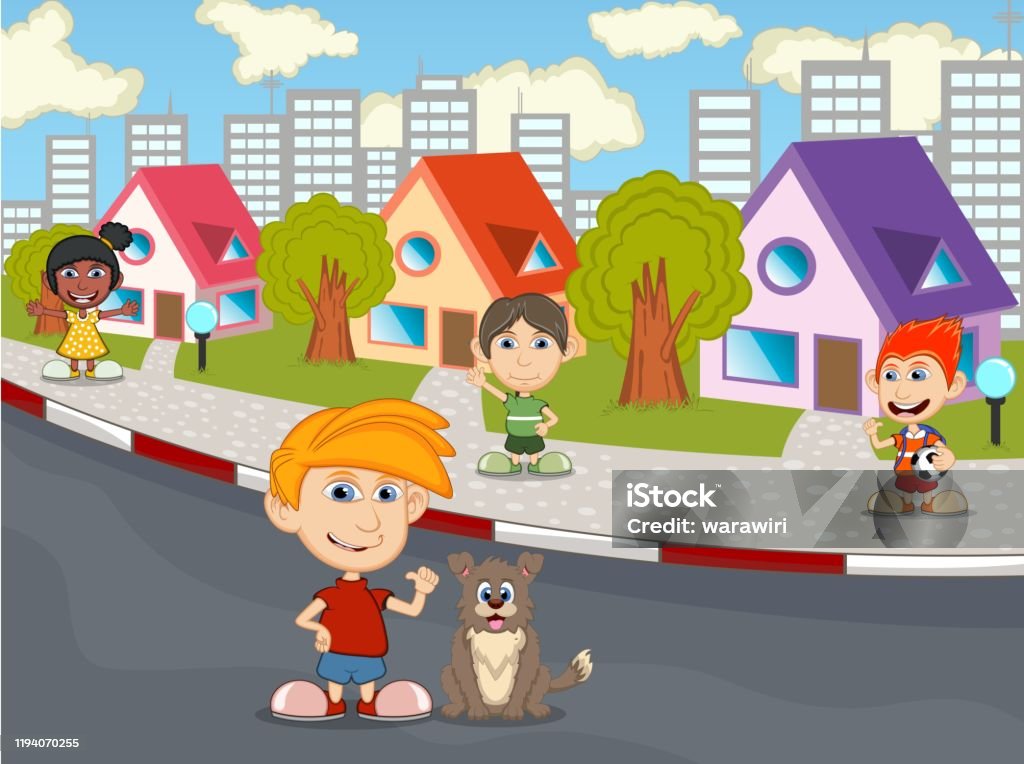 Ilustración de Niños Jugando En La Ilustración Vectorial De Dibujos Animados De La Calle y más Vectores Libres de Derechos de Ciudad - iStock Ilustración de Niños Jugando En La Ilustración Vectorial De Dibujos Animados De La Calle y más Vectores Libres de Derechos de Ciudad - iStock