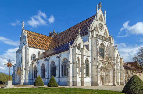 monastero reale di brou, bourg-en-bresse, francia - bresse foto e immagini stock