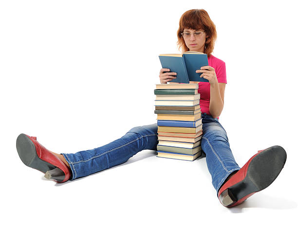 istock Girl with the books 119407575