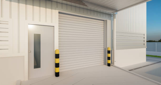 istock shutter door factory 1194079685