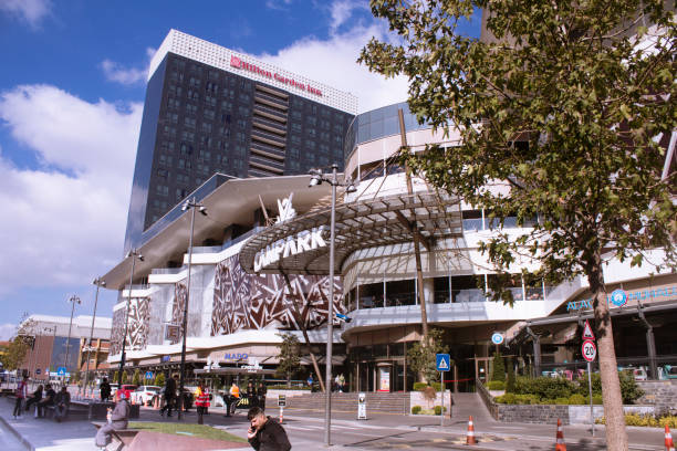 Tel Aviv, Israel - May 22, 2014:  Azrieli mall is the biggest in Israel. Built in 1998, the mall at the Azrieli Center Tel Aviv is Israel's leading shopping destination