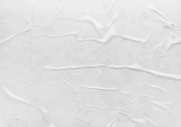 Surface of wet crumpled glued paper