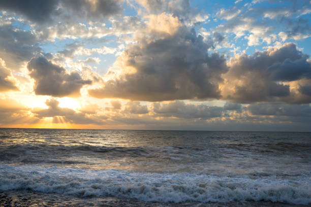 istock The beautiful sea with clouds on a sunset 1194098488