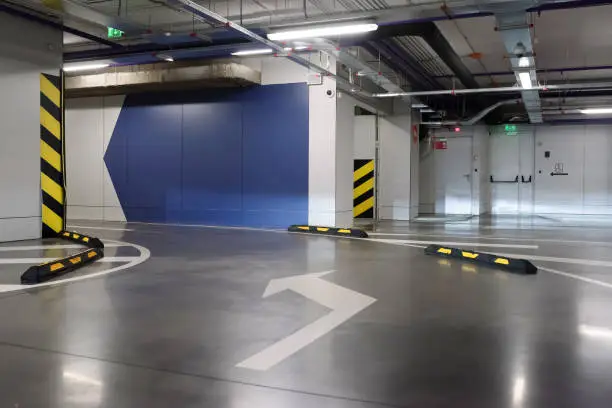 Underground parking/garage. interior of parking
