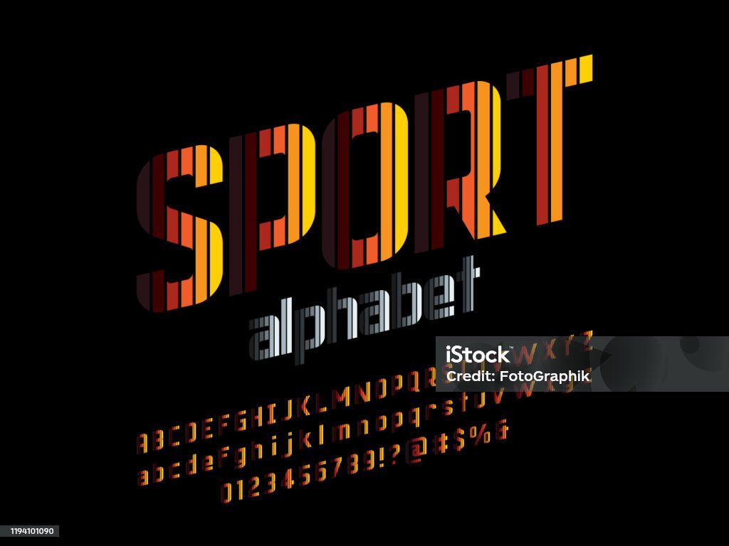 Sharp Abstract Font Abstract Font Stock Illustration - Download Image Now - Abstract ...