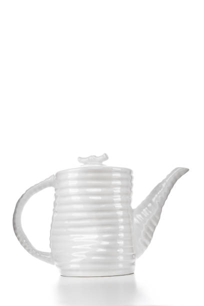 istock white stylish teapot on white isolated background 1194102188