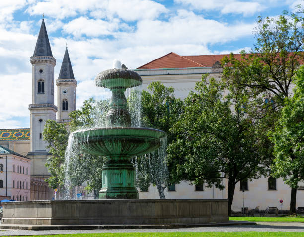 Fountain at the Ludwig Maximilian University of Munich.