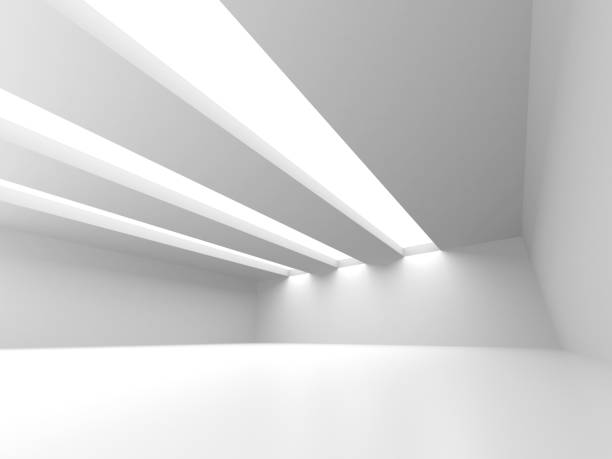 istock Futuristic White Architecture Design Background 1194110158
