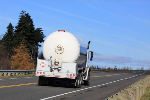 istock Propane truck on a highway 1194110357