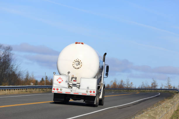 istock Propane truck on a highway 1194110492