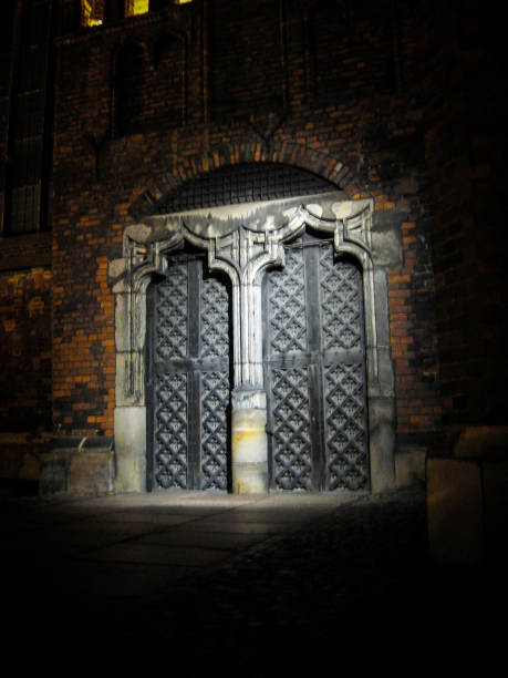 istock Vintage doors to the Gothic temple 1194111652