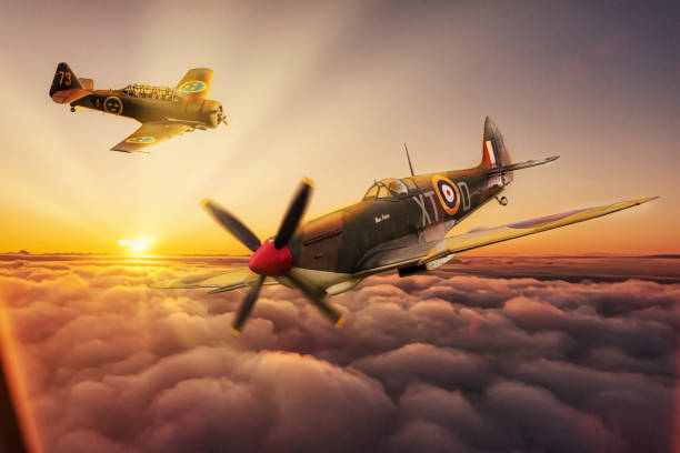 Spitfire and SK16 stock photo