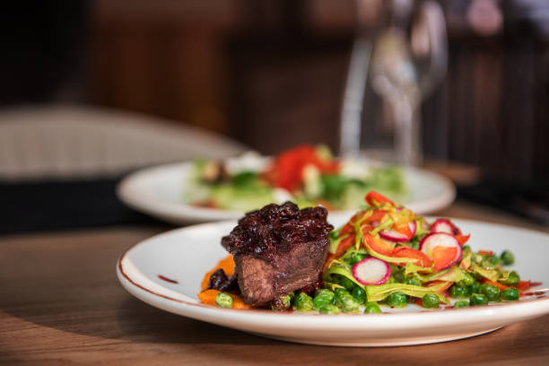istock Roasted beef with berries sauce 1194114061