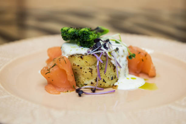 istock Potato casserole with broccoli and salmon 1194114073