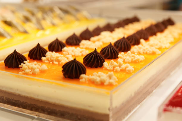 istock Layer cake with fruit gel and ganache 1194115532