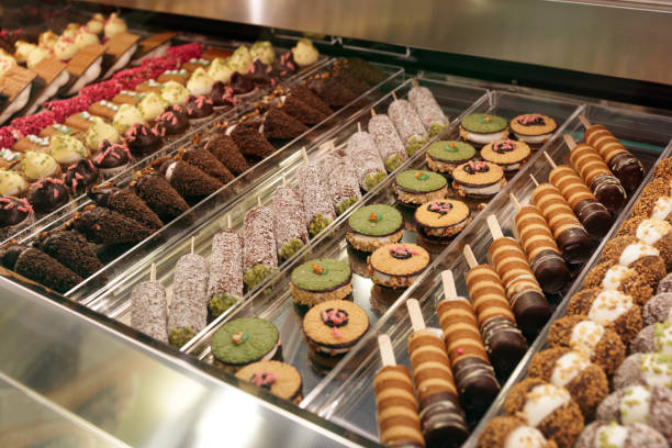 istock Various sweet items in window display 1194115537