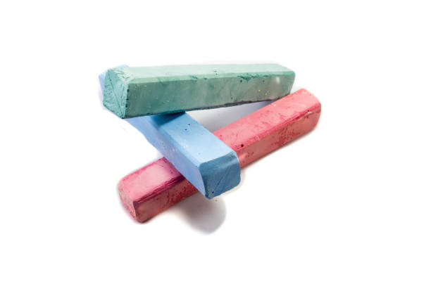istock Colorful school chalk isolated on white background 1194118455