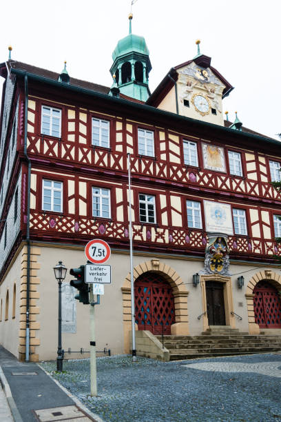 Town Hall in Bad Staffelstein Bavaria Germany Town Hall in Bad Staffelstein Bavaria  Germany bad staffelstein stock pictures, royalty-free photos & images