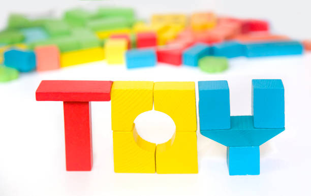 istock Eco-friendly wooden color constructor isolated on white background. child development to preschool. Playing Building Blocks Toys. 1194119825