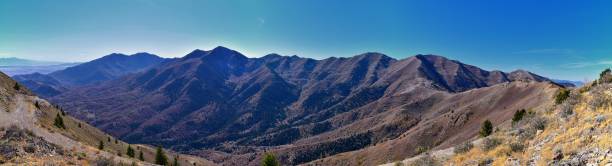 istock Wasatch Front Rocky Mountain landscapes from Oquirrh range looking at Utah Lake during fall. Panorama views near Provo, Timpanogos, Lone and Twin Peaks. Salt Lake City. United States. 1194120602