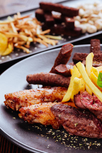 istock a large plate with a wide selection of snacks for beer 1194123131