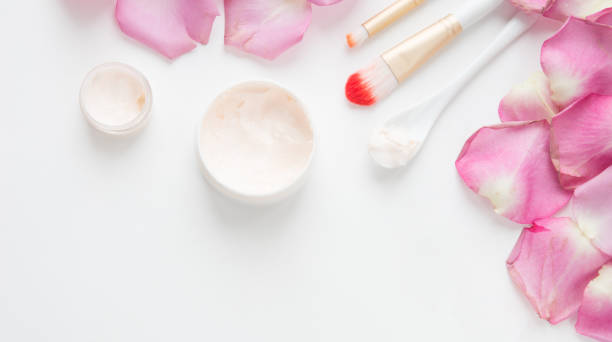 istock face cream, make-up and sculpt rose sheets, face care, spa 1194123682