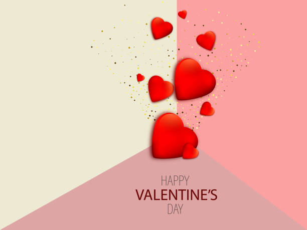 istock Vector illustration by Valentines Day with red hearts on a vintage background Vector eps10 1194124333