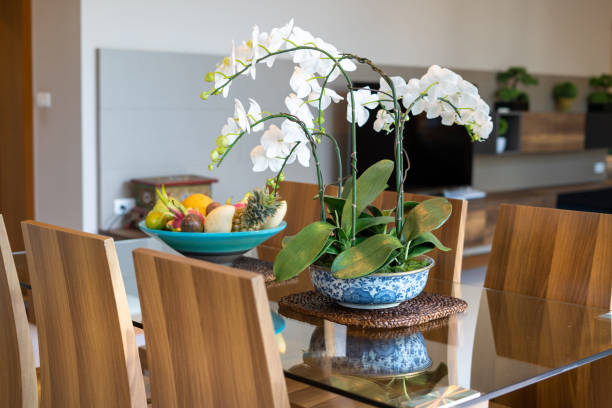 istock Decoration on dining table with fruits and flower 1194125660
