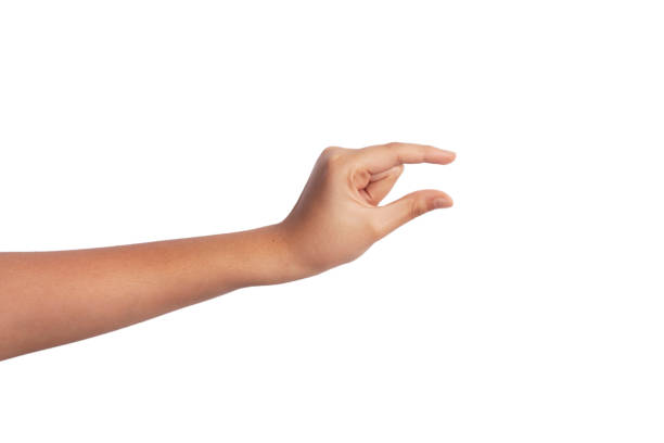 istock woman hand on the white background 1194127512