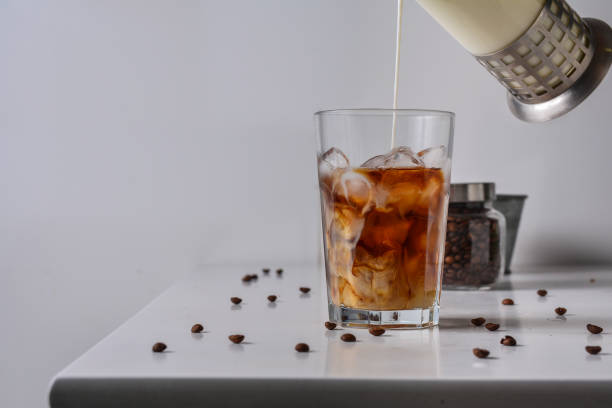 istock Homemade cold brew iced coffee with milk 1194128674