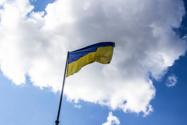 istock A Ukrainian flag in the blue sky 1194129554
