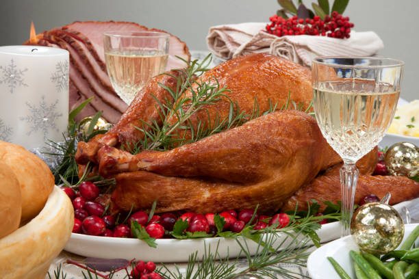 istock Christmas Smoked Turkey and Ham 1194132022