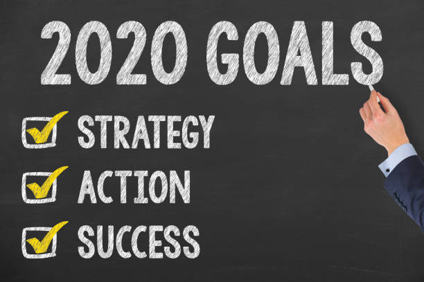 istock Human Hand Writing New Year 2020 Goals on Chalkboard Background 1194139312