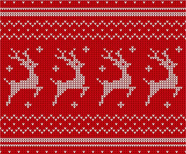 Vector illustration of Christmas sweater pattern