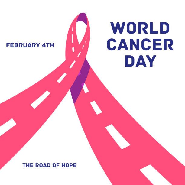 dünya kanser günü kavramsal illüstrasyon. - world aids day stock illustrations