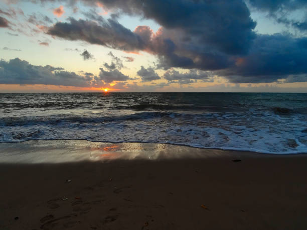 istock Beautifull sunrise at brazilian beach. 1194145452