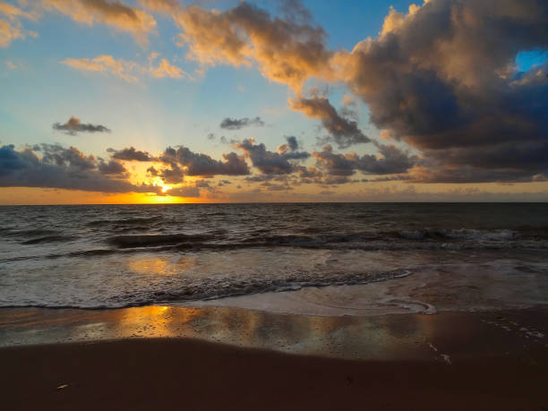 istock Beautifull sunrise at brazilian beach. 1194145456
