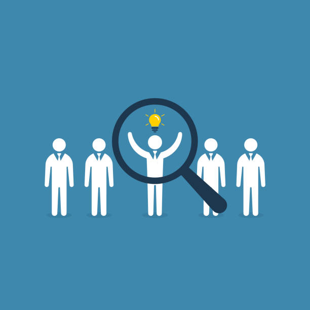 istock Search for talent with idea. Looking for employees and job, business, human resource. Recruitment concept 1194147497